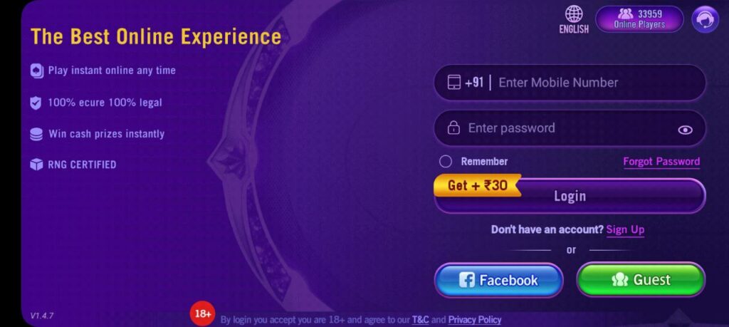Rummy Paisa Login